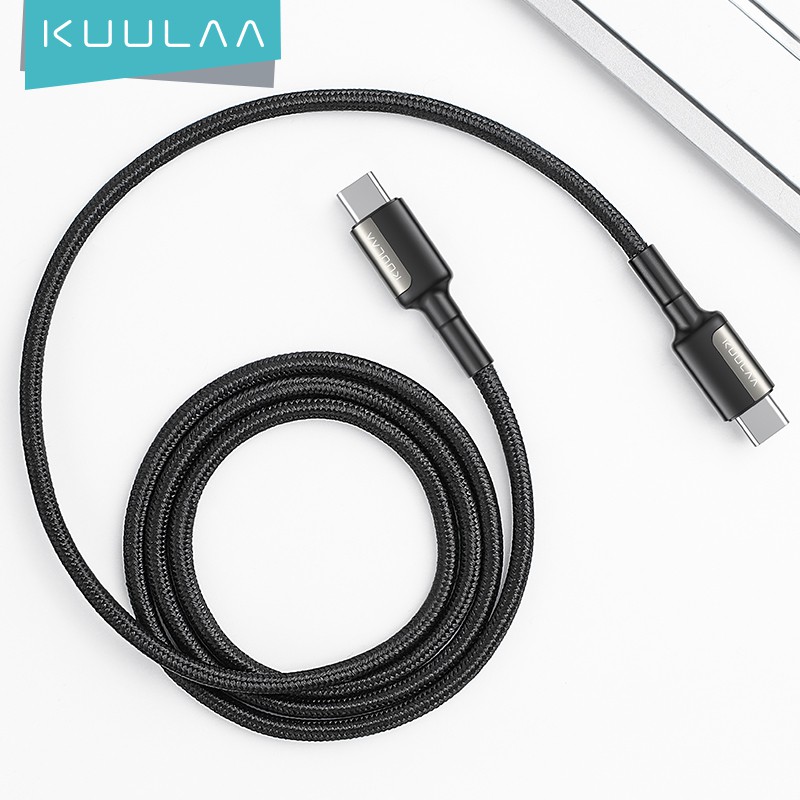 Kuulaa สายชาร์จ Type-C เป็น Type-C แบบชาร์จเร็ว 65W Pd Qc 4.0 ความยาว 0.5 1 2 เมตร สำหรับ Xiaomi Redmi
