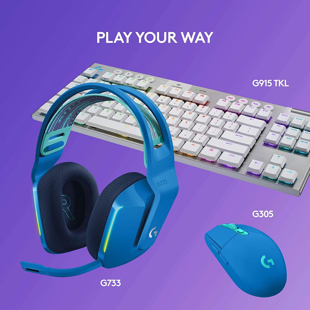 logitech g733 lightspeed wireless gaming headset with suspension headband
