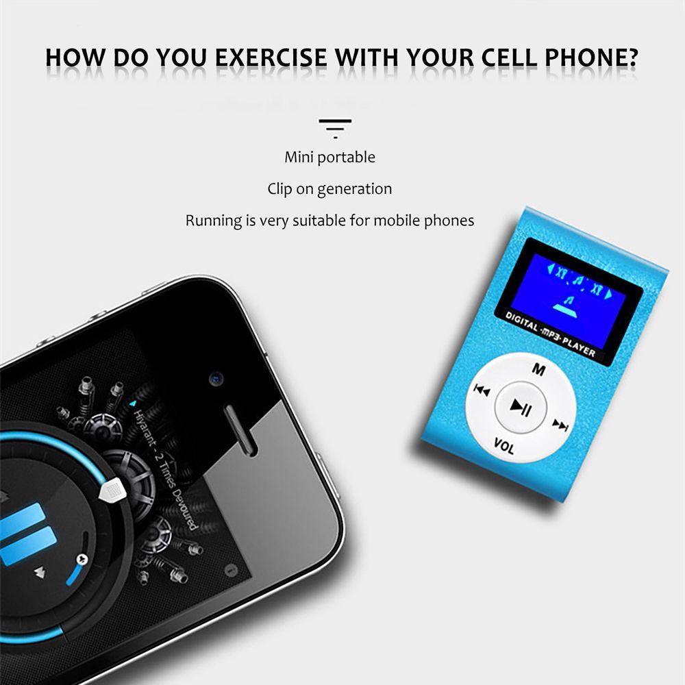 Shanlin เครื่องเล่นเพลง MP3 แบตเตอรี่ลิเธียมแบบพกพาคลิปหน้าจอ LCD วิทยุ FM