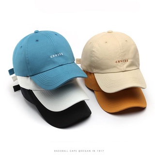 หมวกแก๊ป หมวกเบสบอล โลโก้ปักตัวอักษร CRUISE พร้อมส่ง 4สี