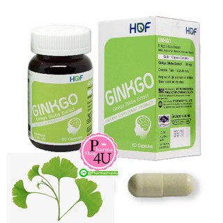 🥦จำได้จำดี🥦 Pharmahof hof Ginkgo สารสกัดใบแป๊ะก๊วย 60 เม็ด Y-GInk วาย กิง Hof