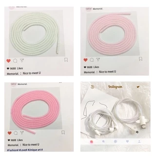 พร้อมส่ง สายเกลียว 40สี 3in1 สามสีในเส้นเดียว พันสาย แต่งสายชาร์จ ถนอมหูฟัง ยาว1.6cm สายเคเบิ้ล สินค้าพร้อมส่ง