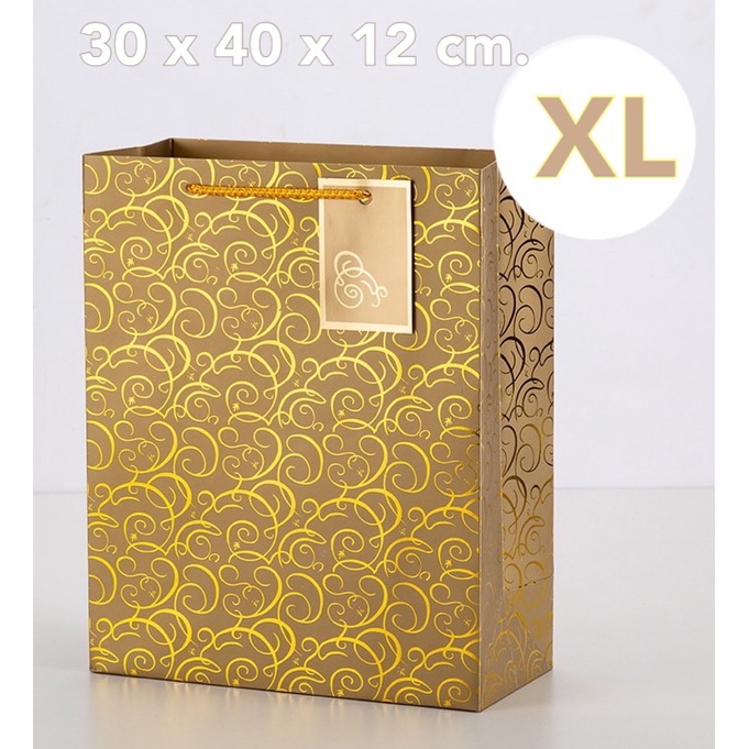 พร้อมส่ง > ถุงจัดชุดสังฆทาน ลายไทย L , XL ( ยกแพ็ค 9-10 ใบ )  ใส่ของ ถวายพระ