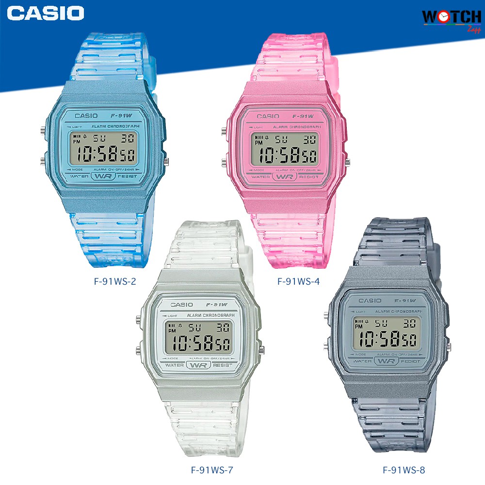 นาฬิกาข้อมือ Casio Youth Digital รุ่น F-91 F-91WS F-91WS-2 F-91WS-4 F-91WS-7 F-91WS-8