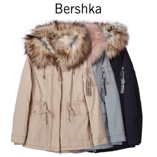 เสื้อโค้ท เสื้อฮู้ดเฟอร์กันหนาว แบรนด์ ✨BERSHKA✨ (WY544)