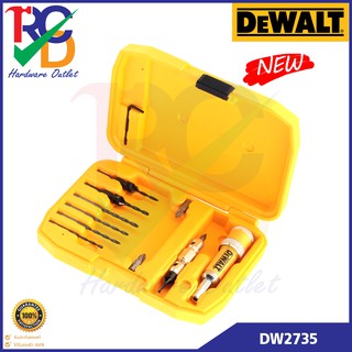 DeWALT ชุดดอกไขควงและดอกสว่านเจาะนำ 12 ชิ้น รุ่น DW2735