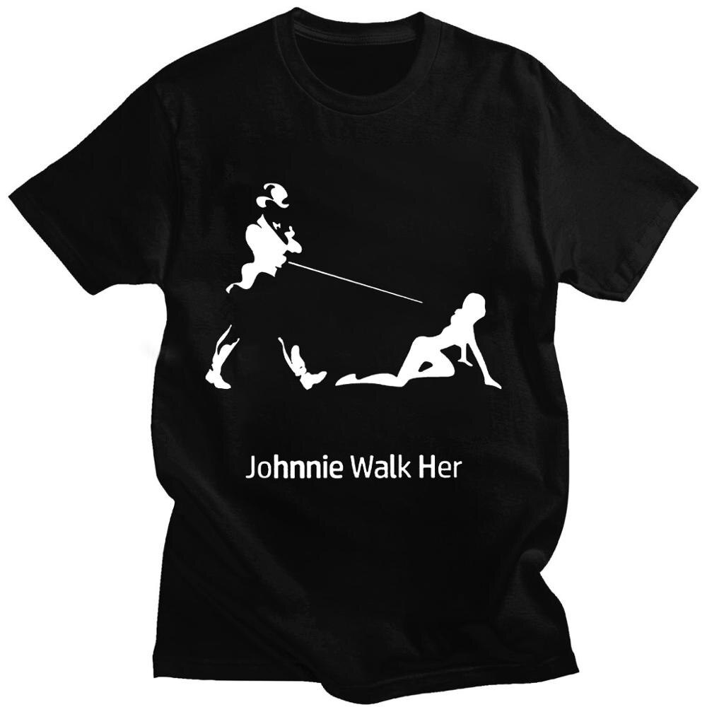 [COD]เสื้อยืดผ้าฝ้าย พิมพ์ลาย Johnnie Walker สุดฮา คุณภาพสูง ให้เป็นของขวัญ สําหรับผู้ชาย และผู้หญิง