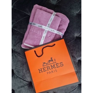 Set ผ้าขนหนู Hermes พร้อมถุงแบรนด์