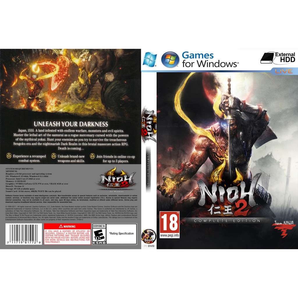 Nioh 2 – เกมพีซีรุ่นสมบูรณ์ [Pendrive INSTALLATION]