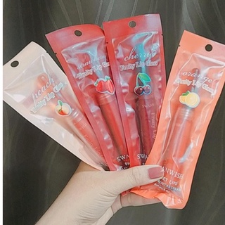 NO.SW2008 ลิป Swanwish Fruity Lip Gloss  ลิปเนื้อแมท ติดทนมาก กันน้ำขั้นสุด สีติดทน เม็ดสีแน่เวอร์ โทนแดงอิฐๆ 🍊🍑🍓 🍒