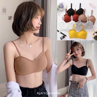 ชุดชั่นใน BRA21 เสื้อชั้นใน แบบกึ่งสปอร์ตบรา ทรงสวย มีฟองน้ำในตัว  มีหลายสี แบบไม่มีตะขอ แบบสวม สินค้าพร้อมส่ง