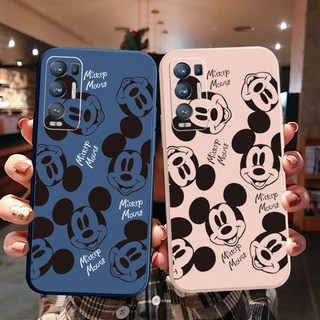 เคสโทรศัพท์มือถือ ขอบสี่เหลี่ยม ลายมิกกี้เมาส์น่ารัก สําหรับ OPPO Reno6 Z 5G Reno 5 Pro 4 3 Reno2 Z F A95 5G A76 A96 4G