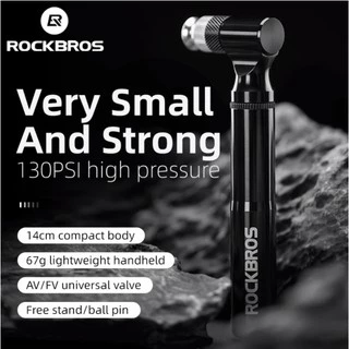 【TH Delivery】ROCKBROS เครื่องปั๊มลมจักรยาน อะลูมิเนียมอัลลอย ขนาดเล็ก 130PSI กันการสึกหรอ แบบพกพา น้ําหนักเบา สําหรับ AV FV