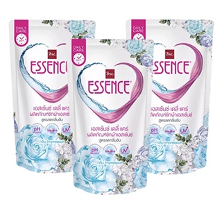 Essence เอสเซ้นซ์ เดลี่ แคร์ สูตรลดกลิ่นอับ ผลิตภัณฑ์ซักผ้า กลิ่น Impression ( สีฟ้า ) ชนิดเติม 400 มล. แพ็ค 3 ถุง