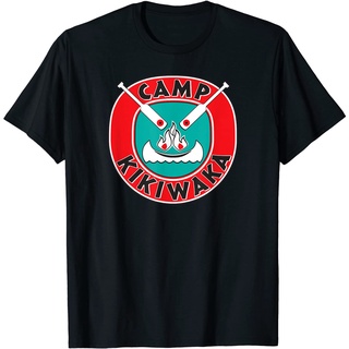 ROUND คอลูกเรือเสื้อยืด พิมพ์ลายดิสนีย์ Channel Bunkd Camp Kikiwaka-4XL