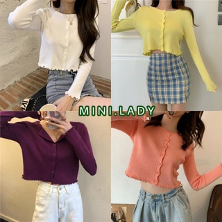 Mini.Lady❤️❤️สินค้าฮิต!หลากหลายสีสวยงามเสื้อแขนยาวใส่กันแดดได้ทรงสวย(7189)