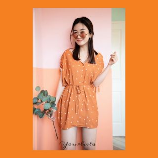 #SET084 ORANGE MINI DRESS