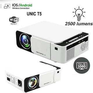 Projector รุ่น T5: ความละเอียด 1280*720p รองรับ 1080p, 2500Lumens (Miracast / Airplay)