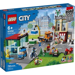 LEGO® My City 60292 Town Center (790 Pieces) Building Toy Toys For Kids Building Blocks Recycling Truck Toy Toy Car Wash