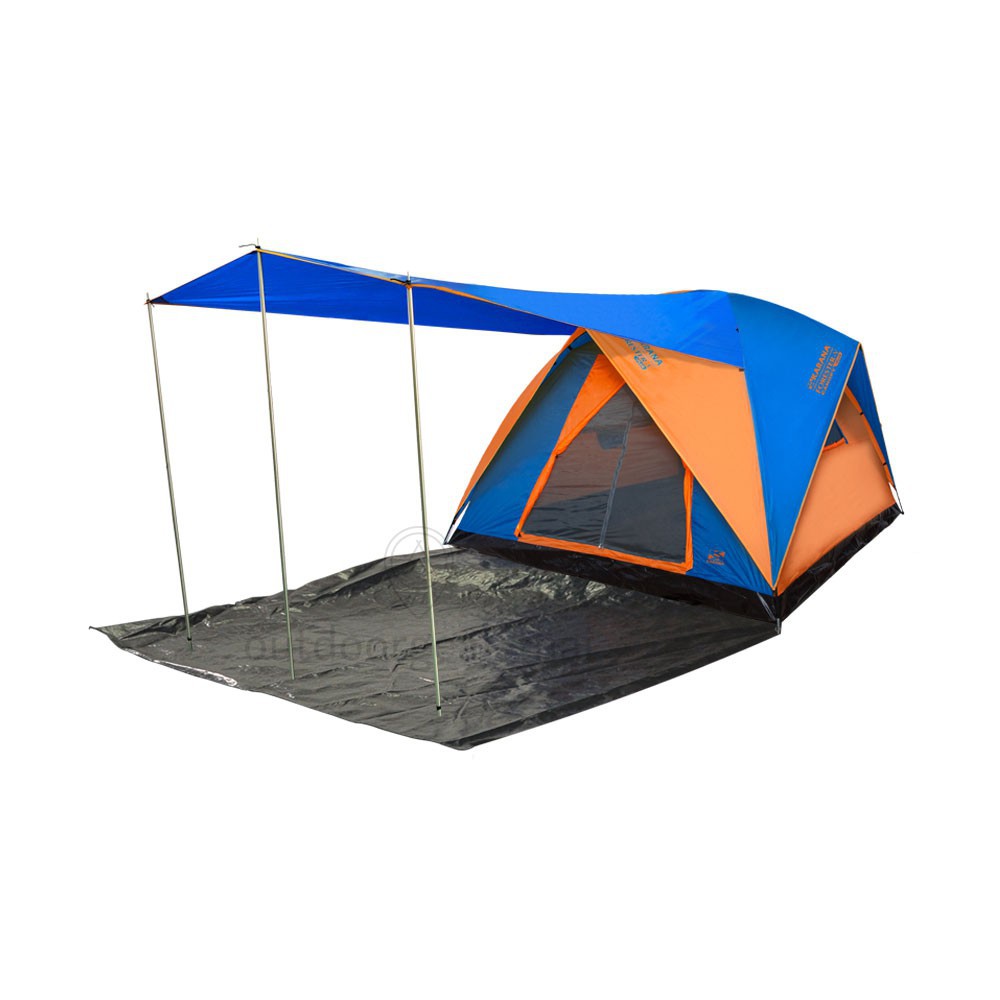 กางง่าย KARANA Tent Forester V Canopy คาราน่าเต็นท์ ฟอเรสเตอร์ V คาโนปี้ (สีน้ำเงิน/ส้ม) ลดกระหน่ำ