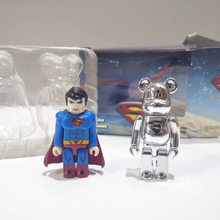 +++ ขาย Bearbrick Be@rbrick Kubrick 100% Superman &amp; Logo 75th DC Comic Anniversary สภาพดี ของแท้ พร้อมส่ง +++ Medicom