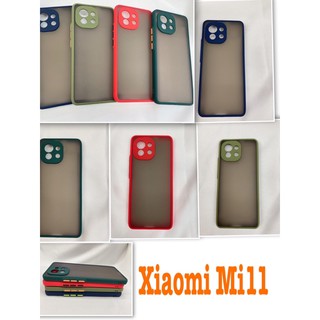 caseหลังขุ่นขอบสีกันกล่องรุ่นXiaomi Mi11