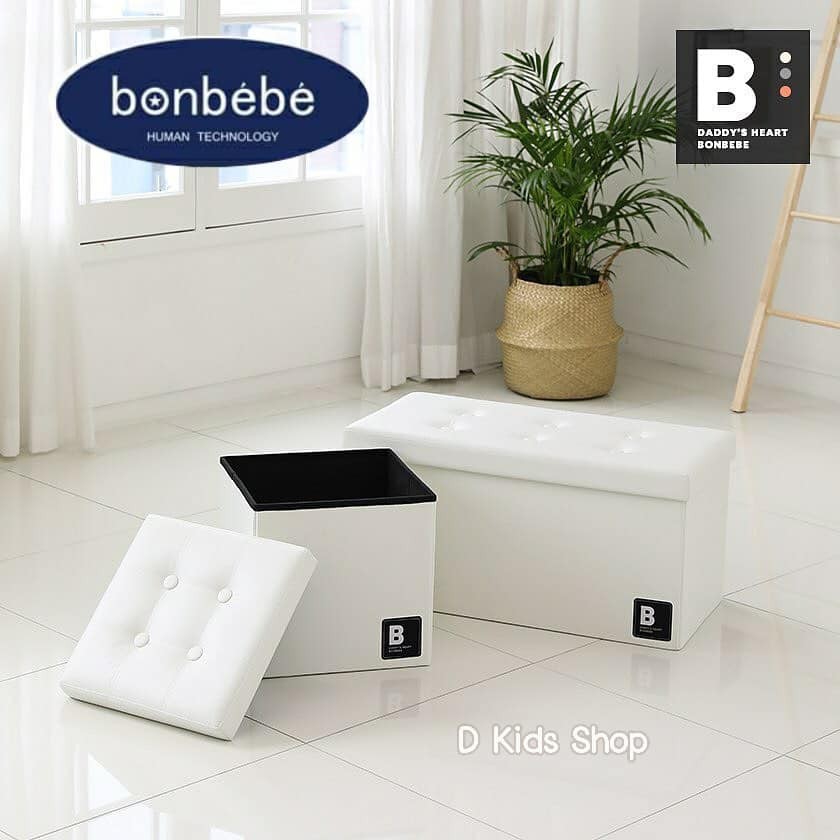 Bonbebeแท้ Rabbit Toys Bonbebe Cube Sofa Storage box เก็บของเล่นของใช้ พับเก็บได้ กางเป็นโซฟานั่งเล่นได้