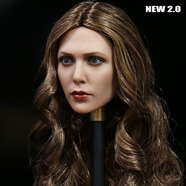Details about    1/6 The Avengers Scarlet Witch Elizabeth Olsen Head Carving F/12'' Toy Instock 