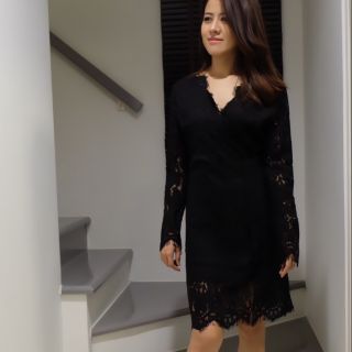 DRESS เดรสสีดำลูกไม้ New!