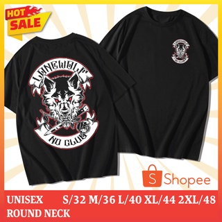 เสื้อยืด เสื้อคอกลม เสื้อสกรีนลายหมาป่า LONEWOLF NO CLUBสามารถปรับแต่งได้