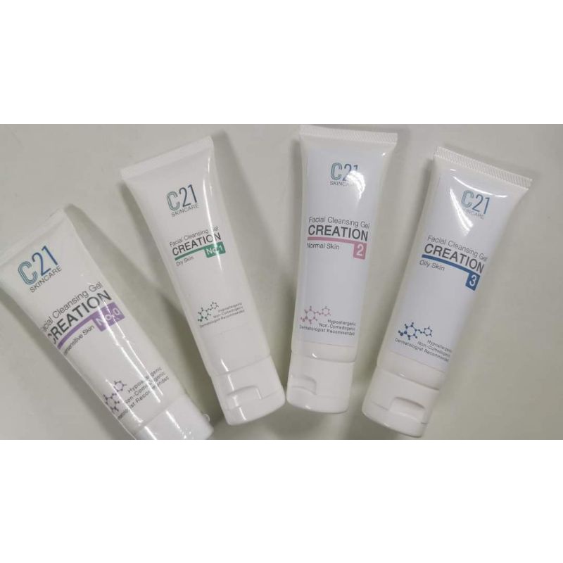 C21 Facial cleansing gel creation โฟมล้างหน้าสูตรอ่อนโยน มีให้เลือก 4 สูตร ขนาด 50 ml