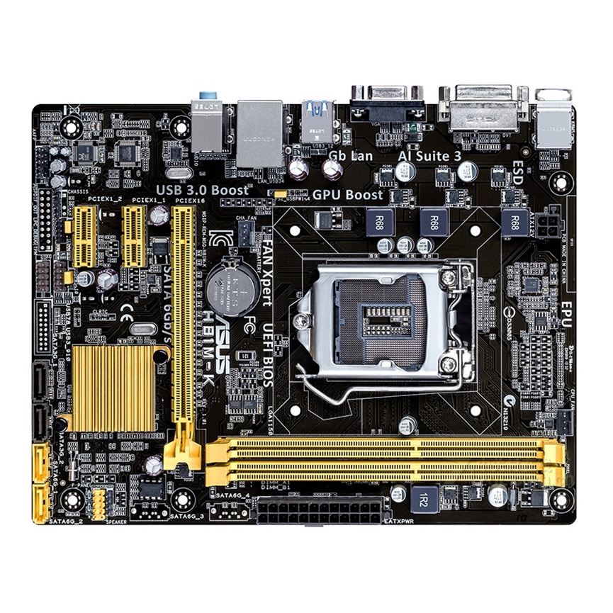 Asus H81M-K、D、E 1150เข็ม DDR3 คอมพิวเตอร์ เมนบอร์ด