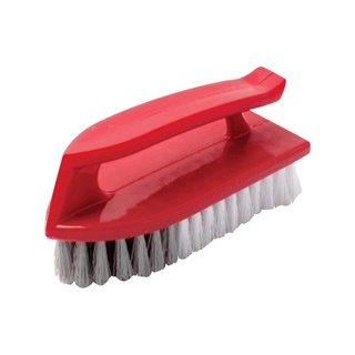 แปรงซักผ้าด้ามสั้น รุ่น D130006 สีแดง - เทา แปรงขัดอเนกประสงค์ Short Handle Washing Brush Model D130006 Red - Gray