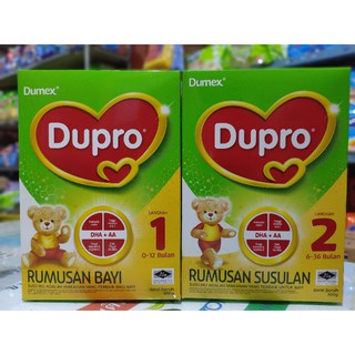 🍼👶Dumex Dupro 🍼นมผงเด็ก สูตร 1-2 น้ำหนัก 300  กรัม สำหรับเด็ก 0-36 เดือน
