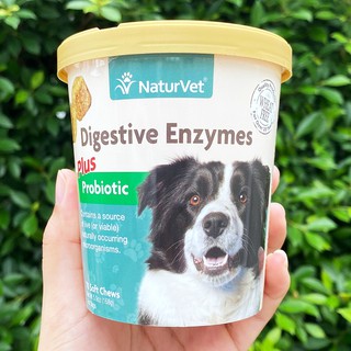 45% Sale!!! โปรไบโอติก สำหรับสุนัข Digestive Enzymes Plus Probiotic 70 Soft Chews 168g - NaturVet