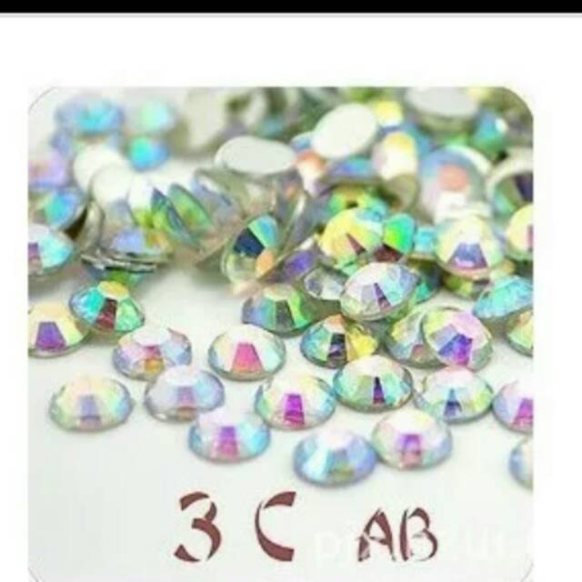 Swarovski AB silver Blink-Blink 2mm-6mm DIY วัสดุ Handmade Case rhinestone เพ้นท์เล็บ ab สีเงิน