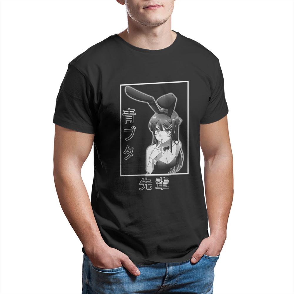 เสื้อยืด ผ้าฝ้ายแท้ พิมพ์ลายอนิเมะ Rascal Does Not Dream of Bunny Girl Senpai Aobuta Sakurajima สไตล