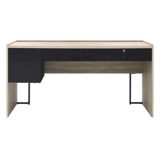 Desk DESK BURO DK-150N SOLID OAK/BLACK Office furniture Home &amp; Furniture โต๊ะทำงาน โต๊ะทำงานไม้ BURO DK-150N สีโซลิดโอ๊ค