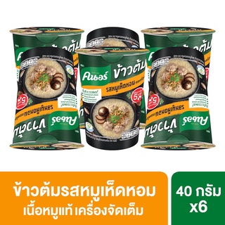 คนอร์ ข้าวต้ม (แบบถ้วย) 40 กรัมx6  KNORR CUP RICE SOUP PORK 40G x6