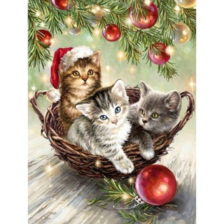 Diy three cats diamond painting / cross stitch / bedroom living room / wall stickers wall painting decoration