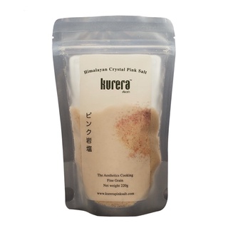 Kurera Himalayan Crystal Pink Salt 220g เคียวร่า เกลือหิมาลัยสีชมพู ชนิดละเอียด ชนิดถุง 220กรัม