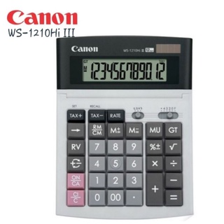 เครื่องคิดเลข CANON รุ่น WS-1210Hi III *  จอ LCD ขนาดใหญ่ แสดงตัวเลข 12 หลัก* ปรับระดับจอได้