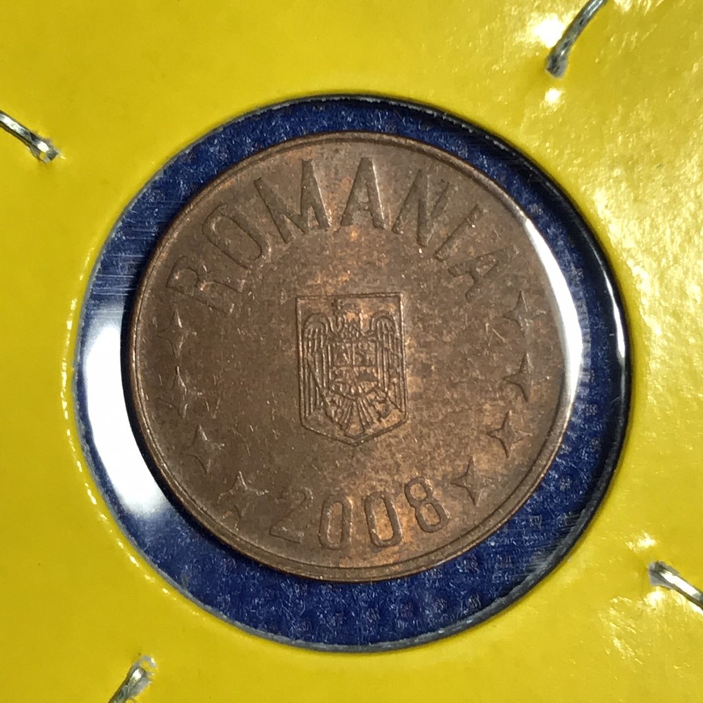 เหรียญรหัส14313 ปี2008 โรมาเนีย 5 BANI เหรียญต่างประเทศ เหรียญสะสม เหรียญหายาก