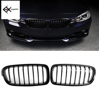 กระจังหน้ารถยนต์ สีดําวาว สําหรับ BMW 3 Series F30 F31 F35 2012-2018 2 ชิ้นต่อชุด