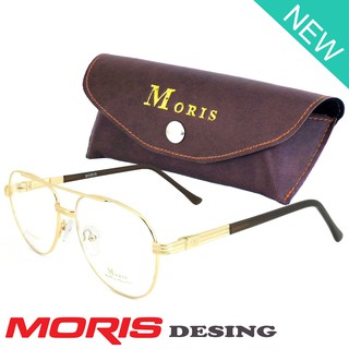 Moris แว่นตา รุ่น 3115 สีทอง กรอบเต็ม ขาสปริง วัสดุ สแตนเลส สตีล (สำหรับตัดเลนส์) กรอบแว่นตา Eyeglasses