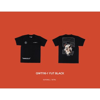 เสื้อยืดโอเวอร์ไซส์QWT116-1 YUT BLACK ดำS-3XL