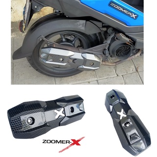 zoomer x กันร้อนครอบท่อ honda zoomer-x บังท่อกันร้อน สีเคฟล่า โปรฯถูกเว่อร์