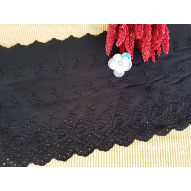 ใส่โค้ด[ INC1SLF ลด70บาท] ไม่มีขั้นต่ำ •ลูกไม้คอตตอนแท้ฉลุลายขนาด 7นิ้ว•