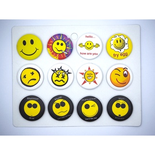 เข็มกลัด 3.2cm/4.4cm Smile Face หน้ายิ้ม  Badge