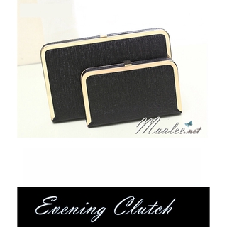 พร้อมส่ง Evening Clutch กระเป๋าออกงาน สีดำ ทรงสีเหลี่ยม พร้อมสายสะพาย ขนาด S